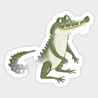 Cute Alligator Drawing Sticker